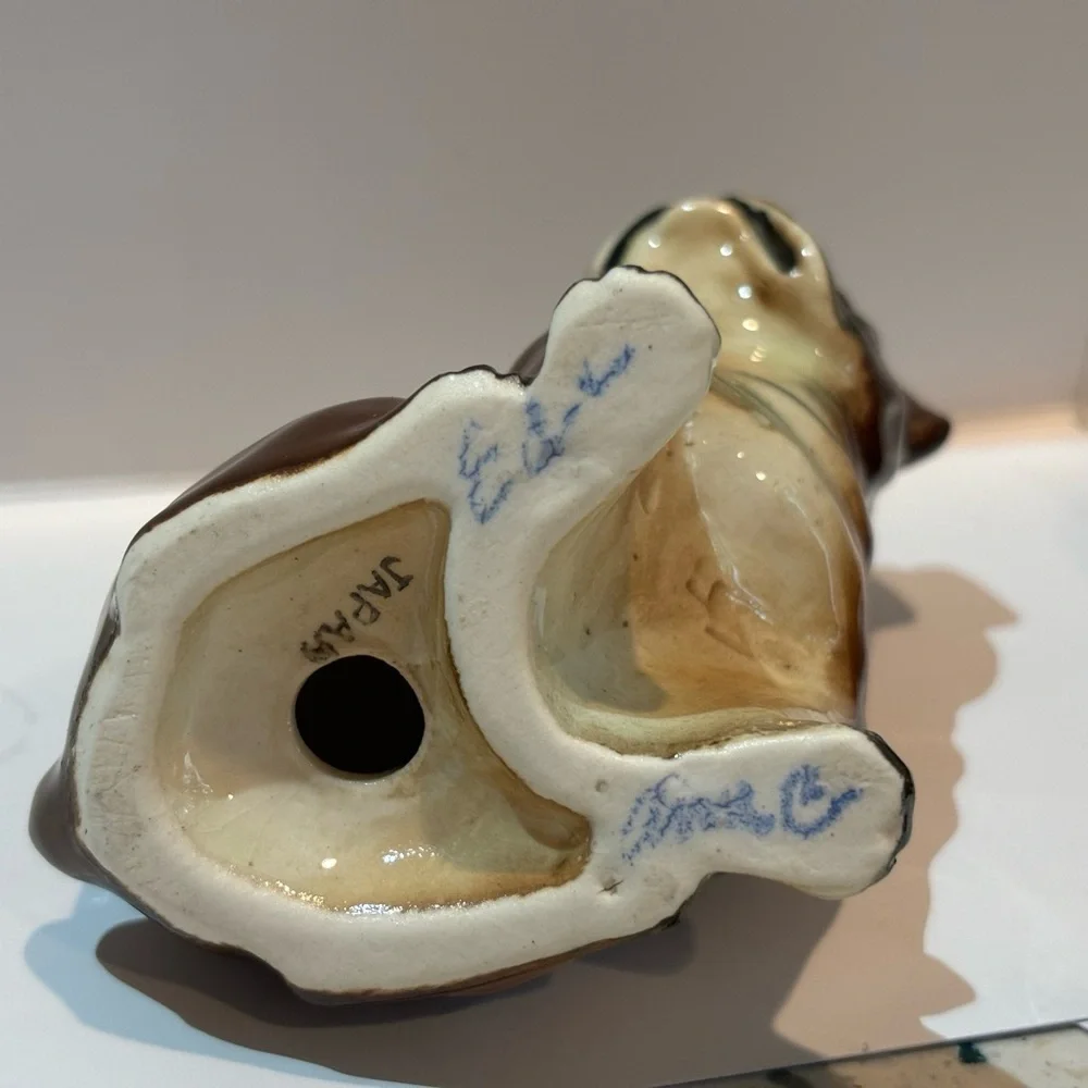 Vintage Antique Bulldog Puppies‎ Salt & Pepper Shakers Set Made in JAPAN